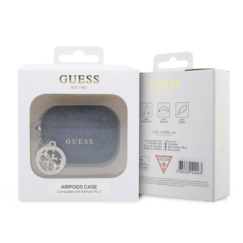 Apple Airpods Pro 2 Case Guess Original Licensed 4G Patterned Stone 4G Ornamental Chain Cover - 11