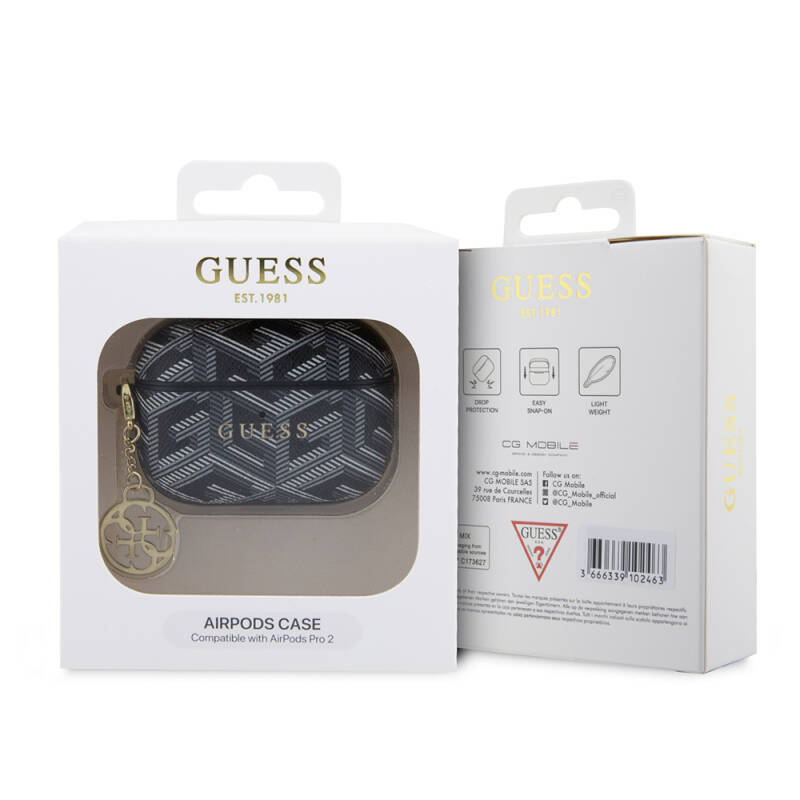 Apple Airpods Pro 2 Case Guess Original Licensed G Cube Patterned 4G Ornamental Chain Cover - 12