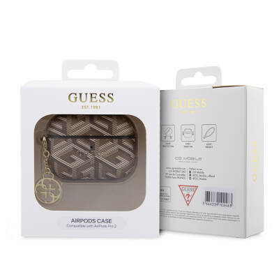 Apple Airpods Pro 2 Case Guess Original Licensed G Cube Patterned 4G Ornamental Chain Cover - 11