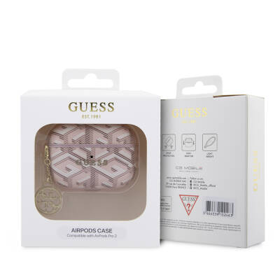 Apple Airpods Pro 2 Case Guess Original Licensed G Cube Patterned 4G Ornamental Chain Cover - 10