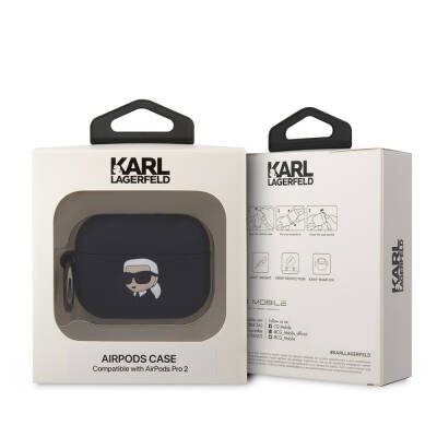 Apple Airpods Pro 2 Case Karl Lagerfeld Original Licensed Karl 3D Silicone Cover - 4