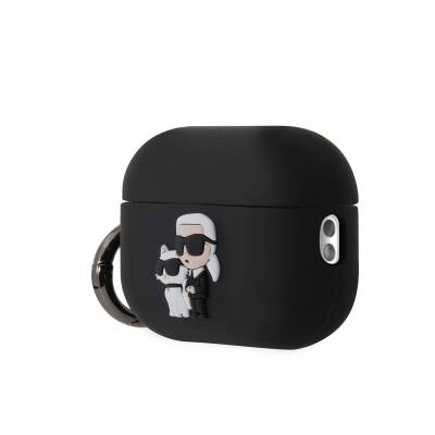 Apple Airpods Pro 2 Case Karl Lagerfeld Original Licensed Karl & Choupette 3D Silicone Cover - 3