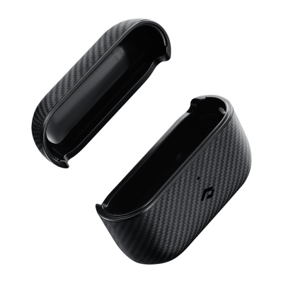 Apple Airpods Pro 2 Kılıf 600D Aramid Fiber Pitaka Classic Serisi Black-Grey Twill Kılıf - 10