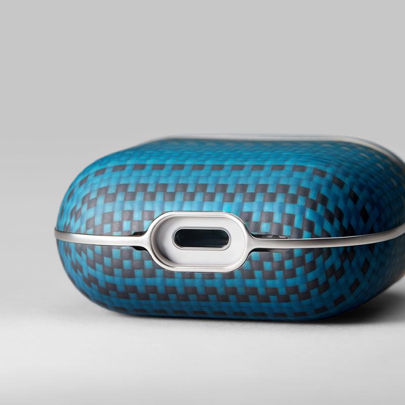 Apple Airpods Pro 2 Kılıf Aramid Fiber Pitaka Tactile Woven Sunset-Moonrise Serisi Kapak - 20