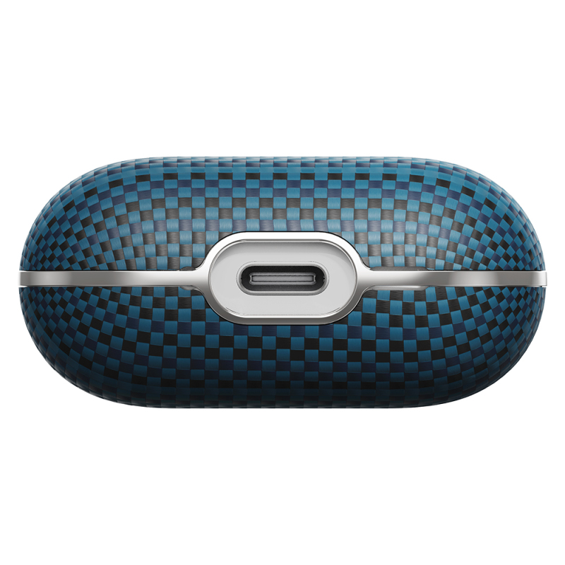 Apple Airpods Pro 2 Kılıf Aramid Fiber Pitaka Tactile Woven Sunset-Moonrise Serisi Sunset Kapak - 9