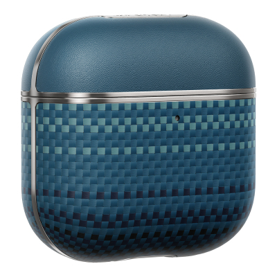 Apple Airpods Pro 2 Kılıf Aramid Fiber Pitaka Tactile Woven Sunset-Moonrise Serisi Sunset Kapak - 11