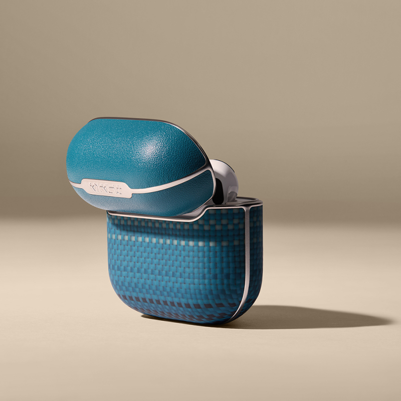 Apple Airpods Pro 2 Kılıf Aramid Fiber Pitaka Tactile Woven Sunset-Moonrise Serisi Sunset Kapak - 25