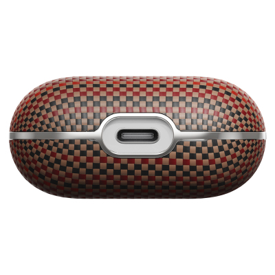 Apple Airpods Pro 2 Kılıf Aramid Fiber Pitaka Tactile Woven Sunset-Moonrise Serisi Sunset Kapak - 18