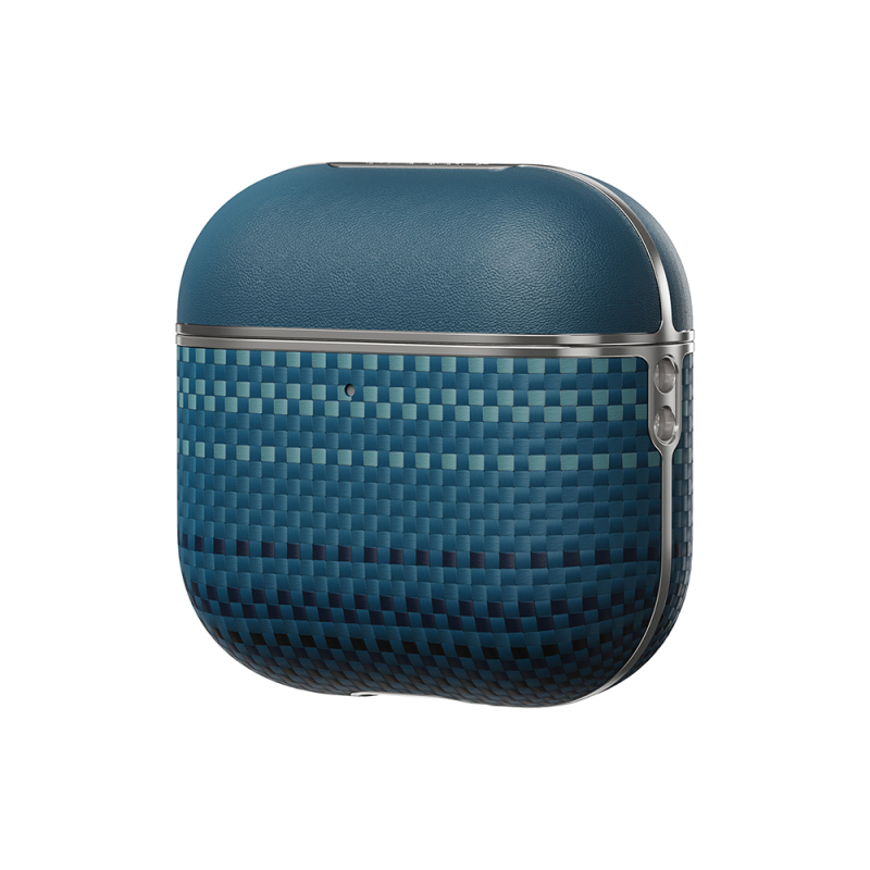 Apple Airpods Pro 2 Kılıf Aramid Fiber Pitaka Tactile Woven Sunset-Moonrise Serisi Sunset Kapak - 1