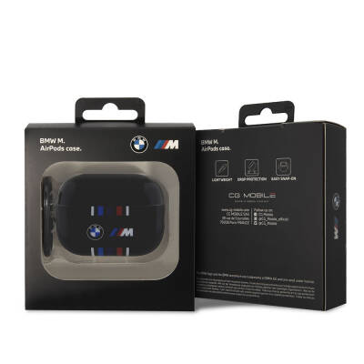 Apple Airpods Pro 2 Kılıf BMW Orjinal Lisanslı Çoklu Renkli Çizgili Çift IMD Baskı Logolu Kapak - 5