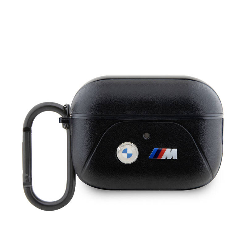 Apple Airpods Pro 2 Kılıf BMW Orjinal Lisanslı PU Deri Tasarımlı 3 Renk Çizgili Çift Metal Logolu Kapak - 1