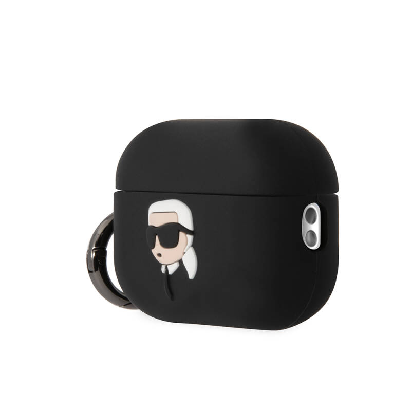 Apple Airpods Pro 2 Kılıf Karl Lagerfeld Orjinal Lisanslı Karl 3D Silikon Kapak - 3