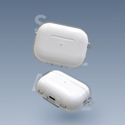 Apple Airpods Pro 2 Kılıf Şeffaf Kristal Silikon Zore Airbag 14 Kılıf - 5