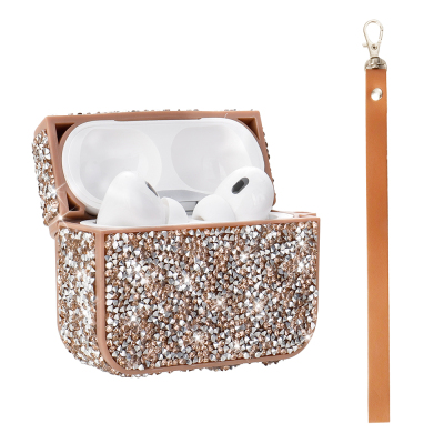 Apple Airpods Pro 2 Zore Airbag 45 Glittery Transparent Wrist Strap Case - 9