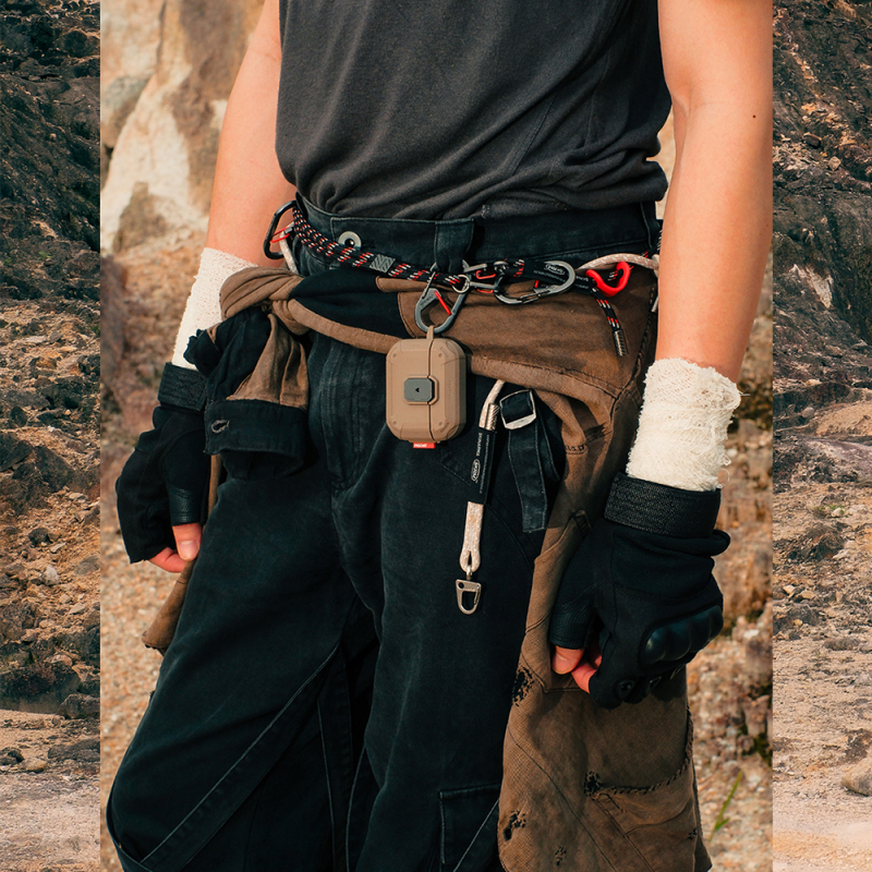 Apple Airpods Pro 3 Case Airbag Grooved Corner Lock Design, 360 Degree Protection Skinarma Mecha LE Case - 24