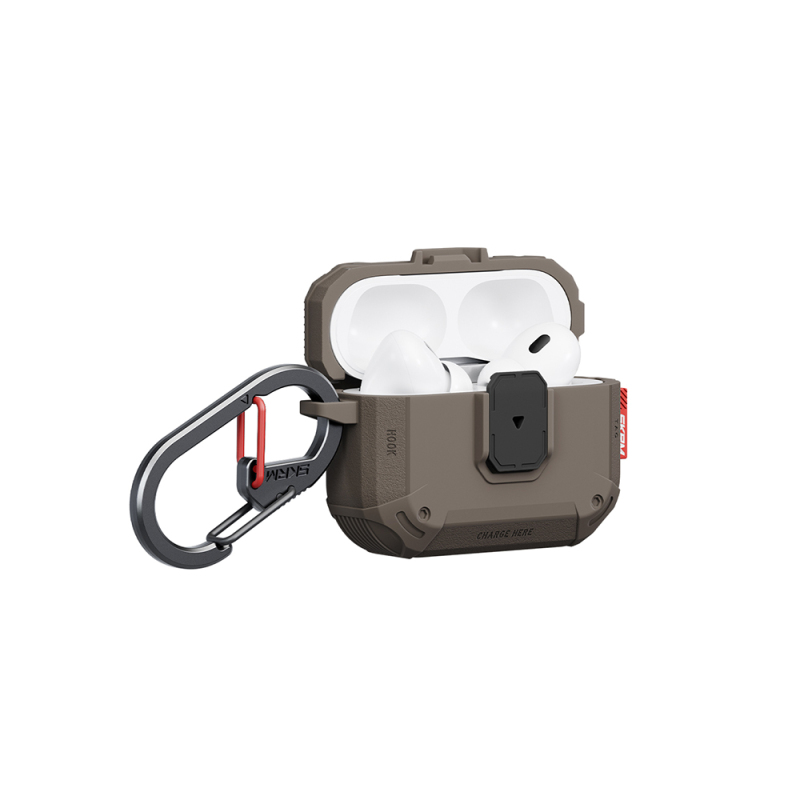 Apple Airpods Pro 3 Case Airbag Grooved Corner Lock Design, 360 Degree Protection Skinarma Mecha LE Case - 9