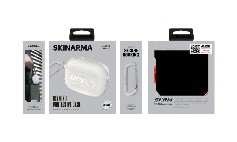 Apple Airpods Pro 3 Case Skinarma Transparent Matte Design Kinzoku Case - 6