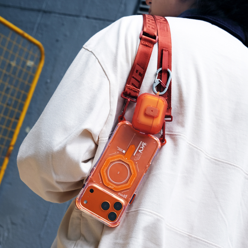 Apple Airpods Pro 3 Kılıf Airbagli Yivli Köşe Kilit Tasarımlı 360 Derece Koruma Skinarma Mecha LE Kılıf - 27