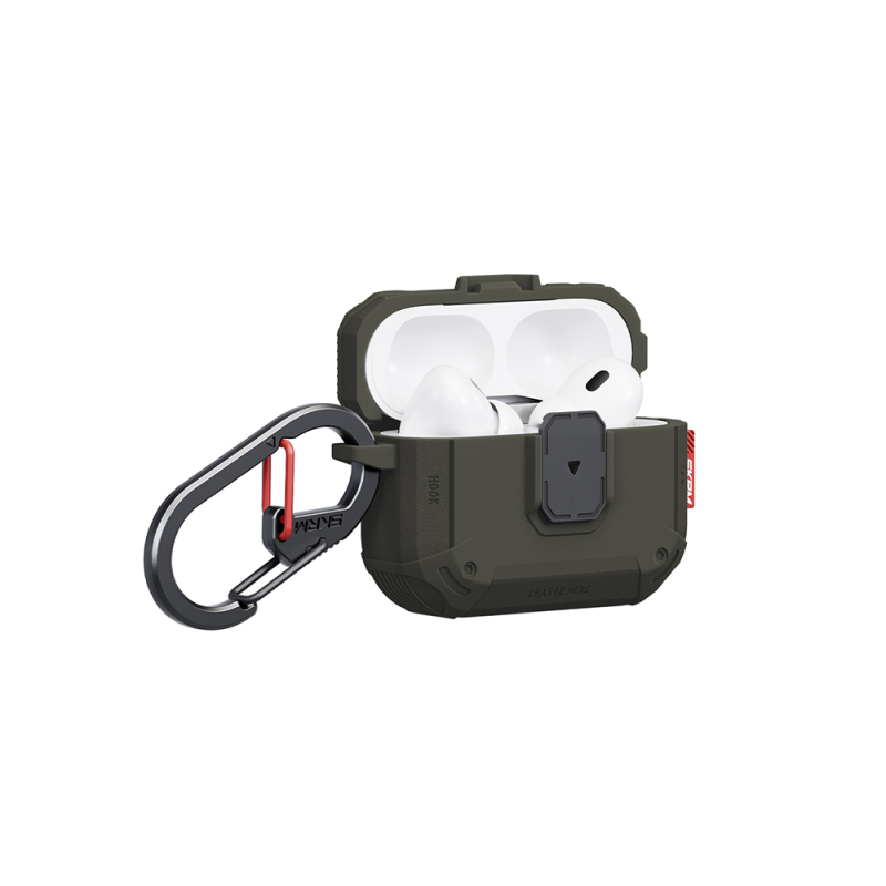 Apple Airpods Pro 3 Kılıf Airbagli Yivli Köşe Kilit Tasarımlı 360 Derece Koruma Skinarma Mecha LE Kılıf - 13