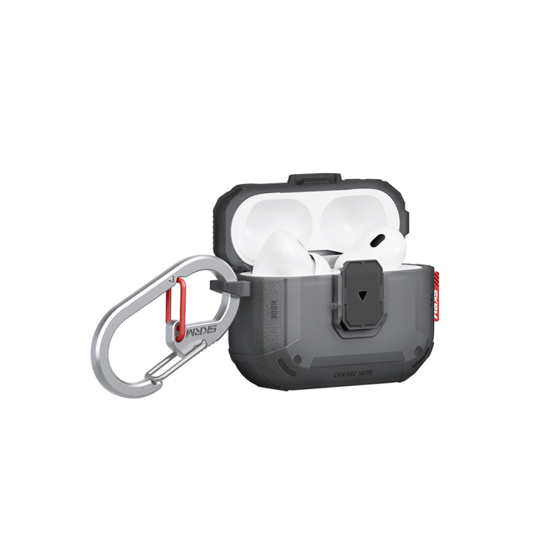 Apple Airpods Pro 3 Kılıf Airbagli Yivli Köşe Kilit Tasarımlı 360 Derece Koruma Skinarma Mecha LE Kılıf - 15