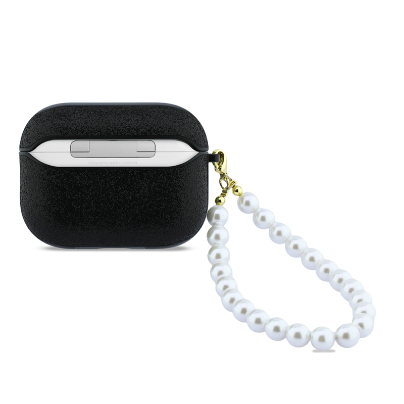 Apple Airpods Pro 3 Kılıf Guess Glitter İnci Bilek Askılı Kapak - 4