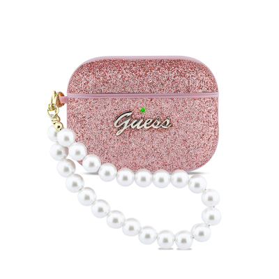 Apple Airpods Pro 3 Kılıf Guess Glitter İnci Bilek Askılı Kapak - 2