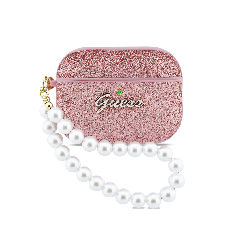 Apple Airpods Pro 3 Kılıf Guess Glitter İnci Bilek Askılı Kapak - 2