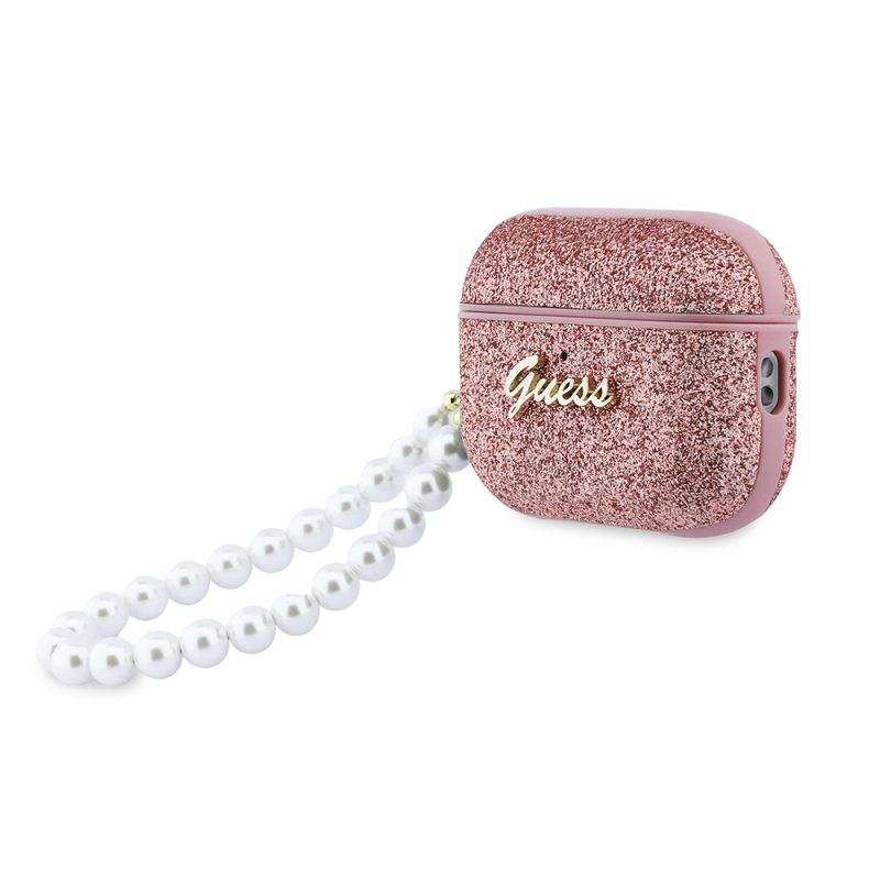 Apple Airpods Pro 3 Kılıf Guess Glitter İnci Bilek Askılı Kapak - 8