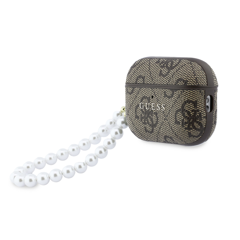 Apple Airpods Pro 3 Kılıf Guess Orjinal Lisanslı 4G Desenli İnci Bilek Askılı Kapak - 15