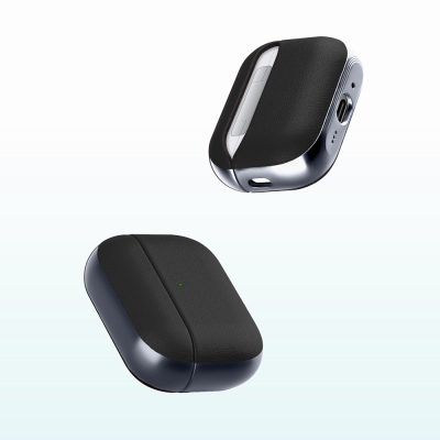 Apple AirPods Pro 3 Kılıf M-Safe Şarj Özellikli Mutural Poying Serisi Deri Tasarımlı Kapak - 17