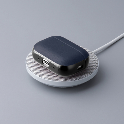 Apple AirPods Pro 3 Kılıf M-Safe Şarj Özellikli Mutural Poying Serisi Deri Tasarımlı Kapak - 23