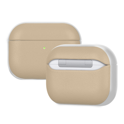 Apple AirPods Pro 3 Kılıf M-Safe Şarj Özellikli Mutural Poying Serisi Deri Tasarımlı Kapak - 3