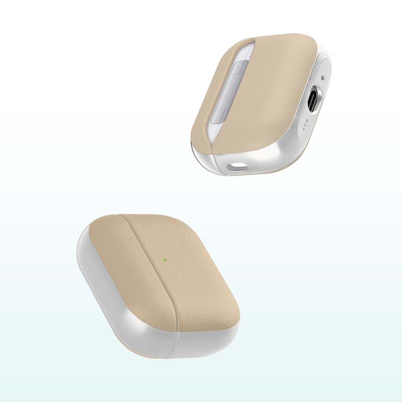 Apple AirPods Pro 3 Kılıf M-Safe Şarj Özellikli Mutural Poying Serisi Deri Tasarımlı Kapak - 19