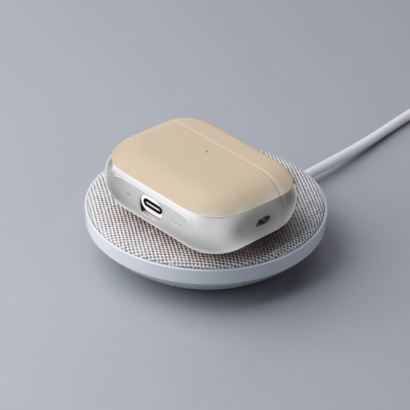 Apple AirPods Pro 3 Kılıf M-Safe Şarj Özellikli Mutural Poying Serisi Deri Tasarımlı Kapak - 24