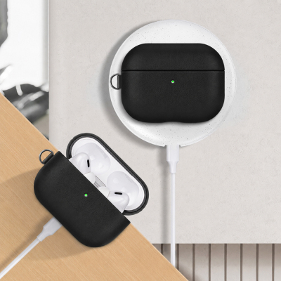 Apple AirPods Pro 3 Kılıf M-Safe Şarj Özellikli Mutural Yahu Serisi Deri Tasarımlı Kapak - 28