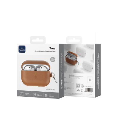 Apple AirPods Pro 3 Wiwu HC-201 Fingerprint-Resistant Leather Case - 14