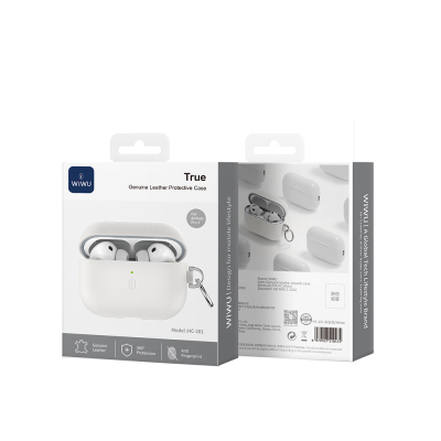 Apple AirPods Pro 3 Wiwu HC-201 Fingerprint-Resistant Leather Case - 16
