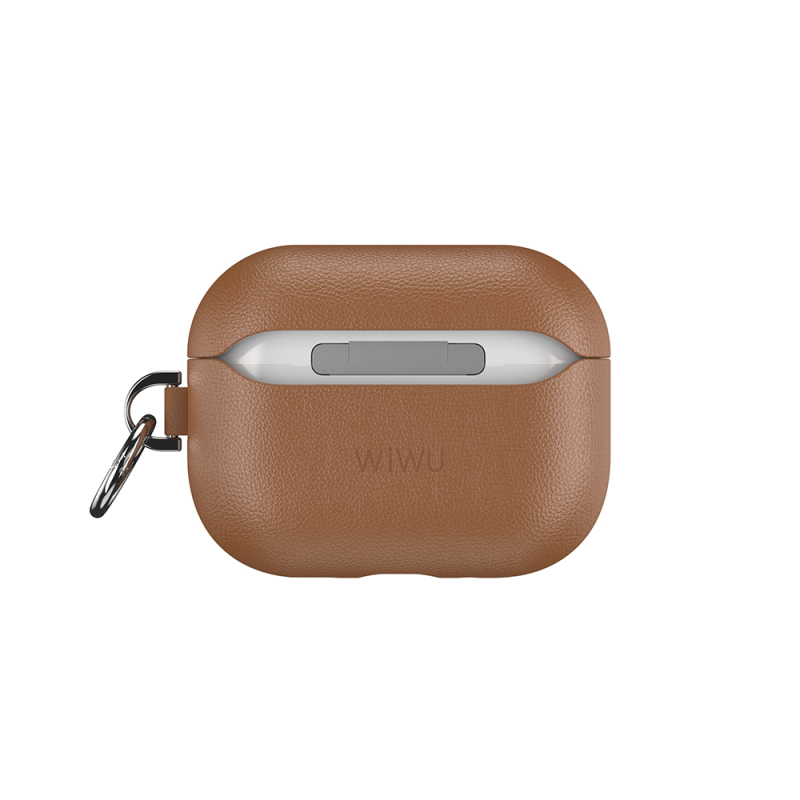Apple AirPods Pro 3 Wiwu HC-201 Parmak İzi Bırakmayan Deri Kılıf - 8