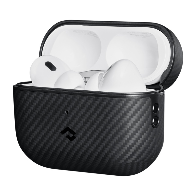 Apple Airpods Pro Case 600D Aramid Fiber Pitaka Classic Series Black-Grey Twill Case - 3