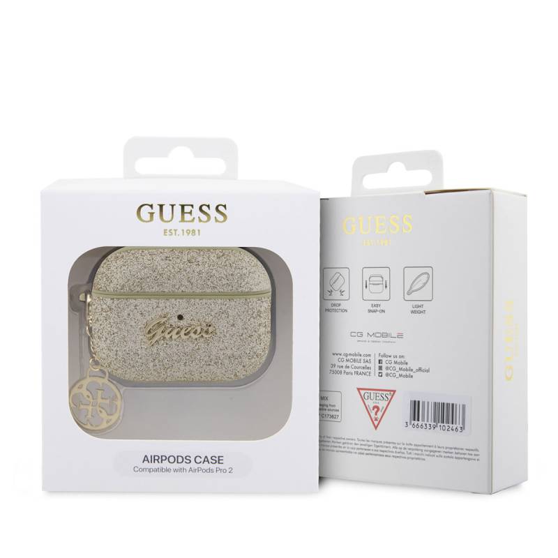 Apple Airpods Pro Case GUESS Glitter 4G Charm Cover - 3