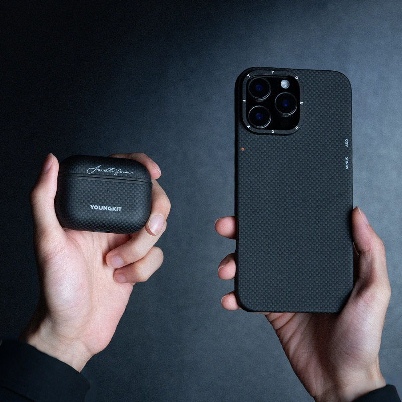 Apple Airpods Pro Kılıf M-safe Şarj Özellikli Aramid Fiber Youngkit 1500D Extreme Wing Serisi Kapak - 15