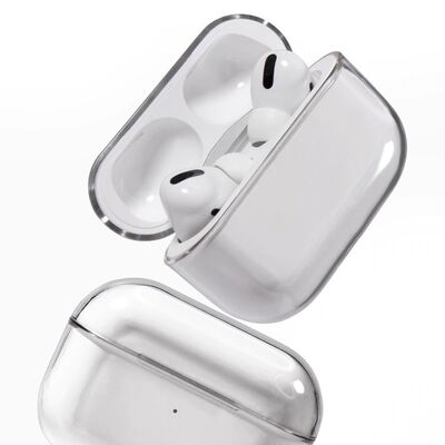 Apple Airpods Pro Kılıf Şeffaf Sert Kristal Zore Airbag 14 Kılıf - 5