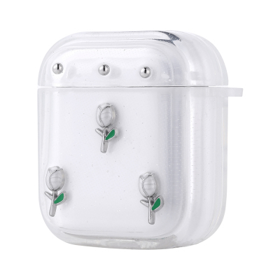 Apple Airpods Zore Airbag 44 Airbag Design Glitter Transparent Kutup Case - 4