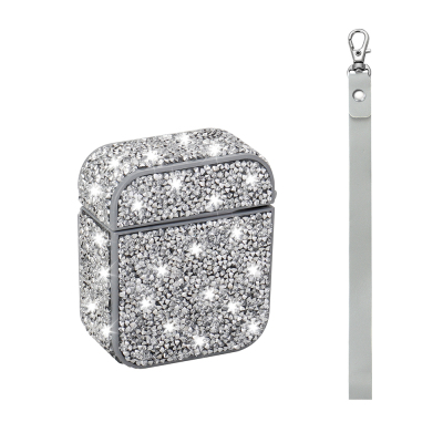 Apple Airpods Zore Airbag 45 Glittery Transparent Wrist Strap Case - 5