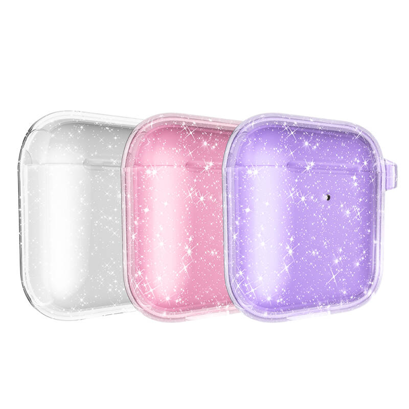 Apple Airpods Zore Allstar Airbag 32 Shining Glitter Transparent Colored Case - 2