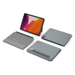 Apple iPad 10.2 2021 (9.Generation) Wiwu Combo Led Lighted Magnetic Stand Keyboard Case - 3