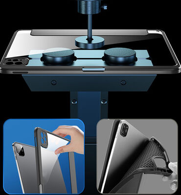 Apple iPad 10.2 2021 (9.Generation) Case Zore Nort Transparent Back Stand Case - 14