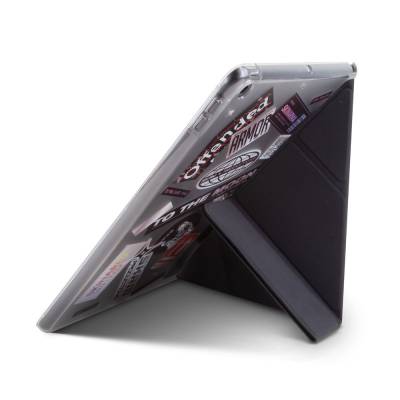 Apple iPad 10.2 2021 (9.Nesil) Kılıf SkinArma Sticker Tasarımlı Arkası Şeffaf Standlı Mageru Kılıf - 4