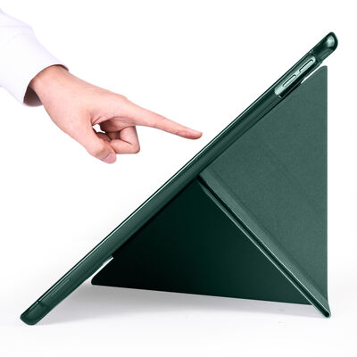 Apple iPad 10.2 2021 (9.Nesil) Kılıf Zore Tri Folding Kalem Bölmeli Standlı Kılıf - 2