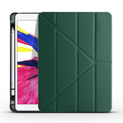 Apple iPad 10.2 2021 (9.Nesil) Kılıf Zore Tri Folding Kalem Bölmeli Standlı Kılıf - 6